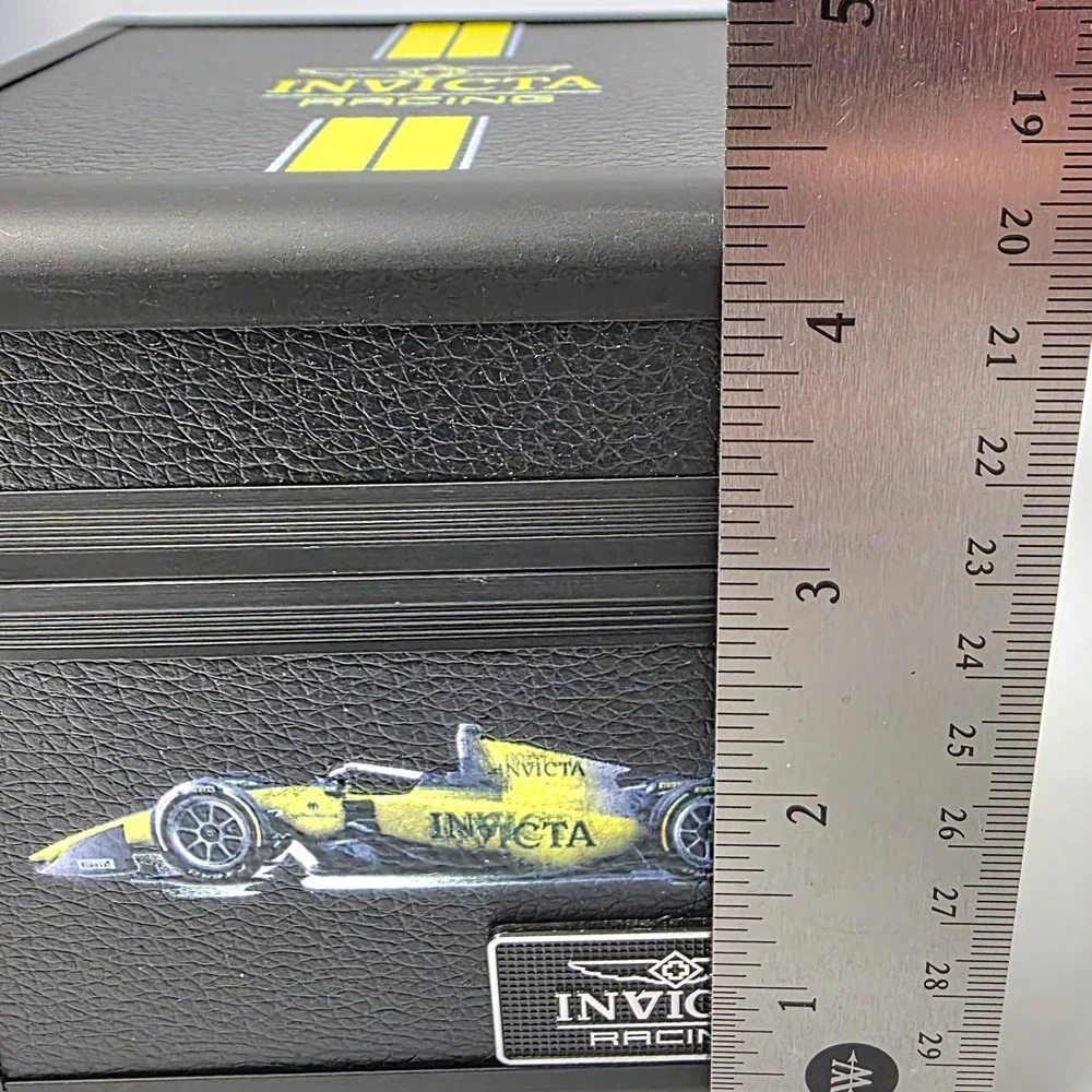 Authentic Invicta Racing 1-Slot Aluminum Watch Box, Black (IPM645-BLK) #1223
